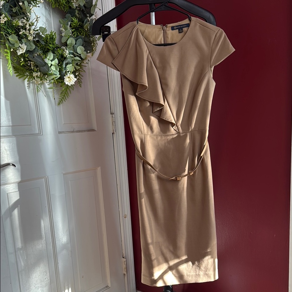 Elegant Brooks Brothers Tan Dress